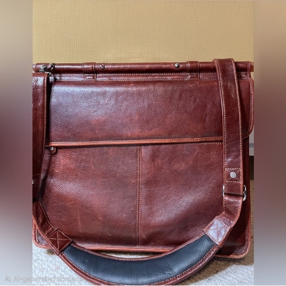 Wilson's Leather Rich Brown Men's Bag - Picture 2 of 3